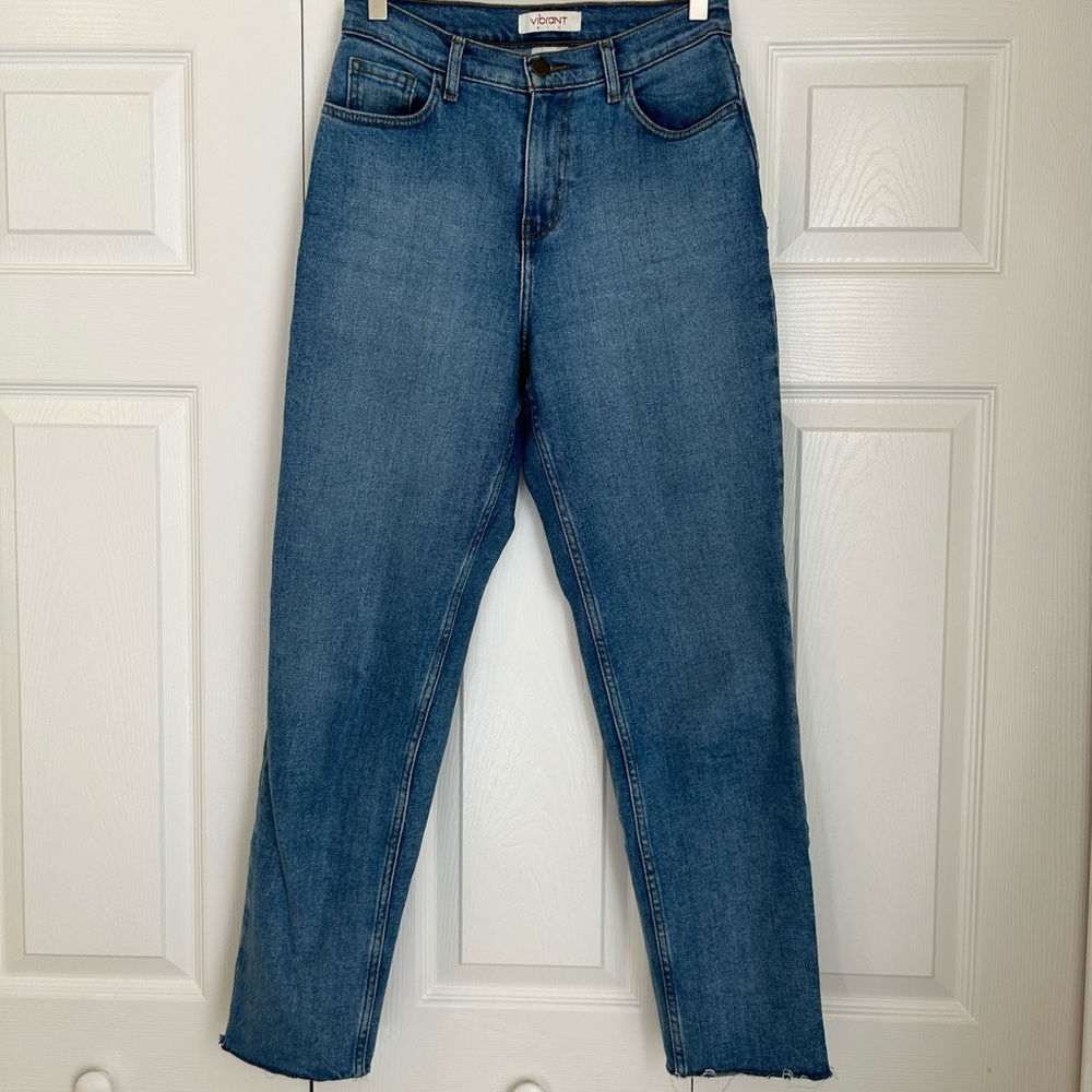 Vibrant blue jeans
